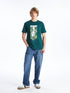 LC Waikiki Crew Neck Short Sleeve Rick and Morty Printed Combed Cotton Men's T-Shirt